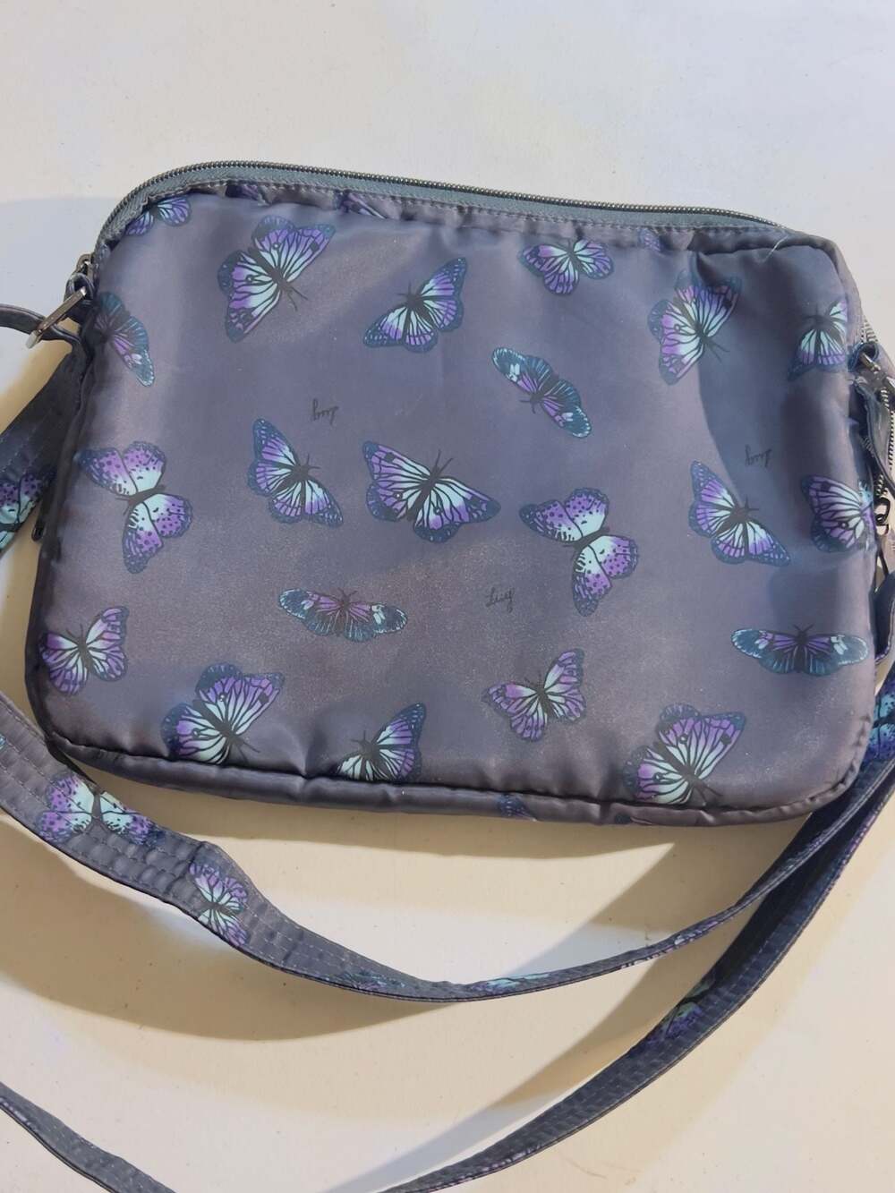 Lug Delta Mini Tablet Case and Crossbody Bag in Butterfly Grey - Picture 5 of 5